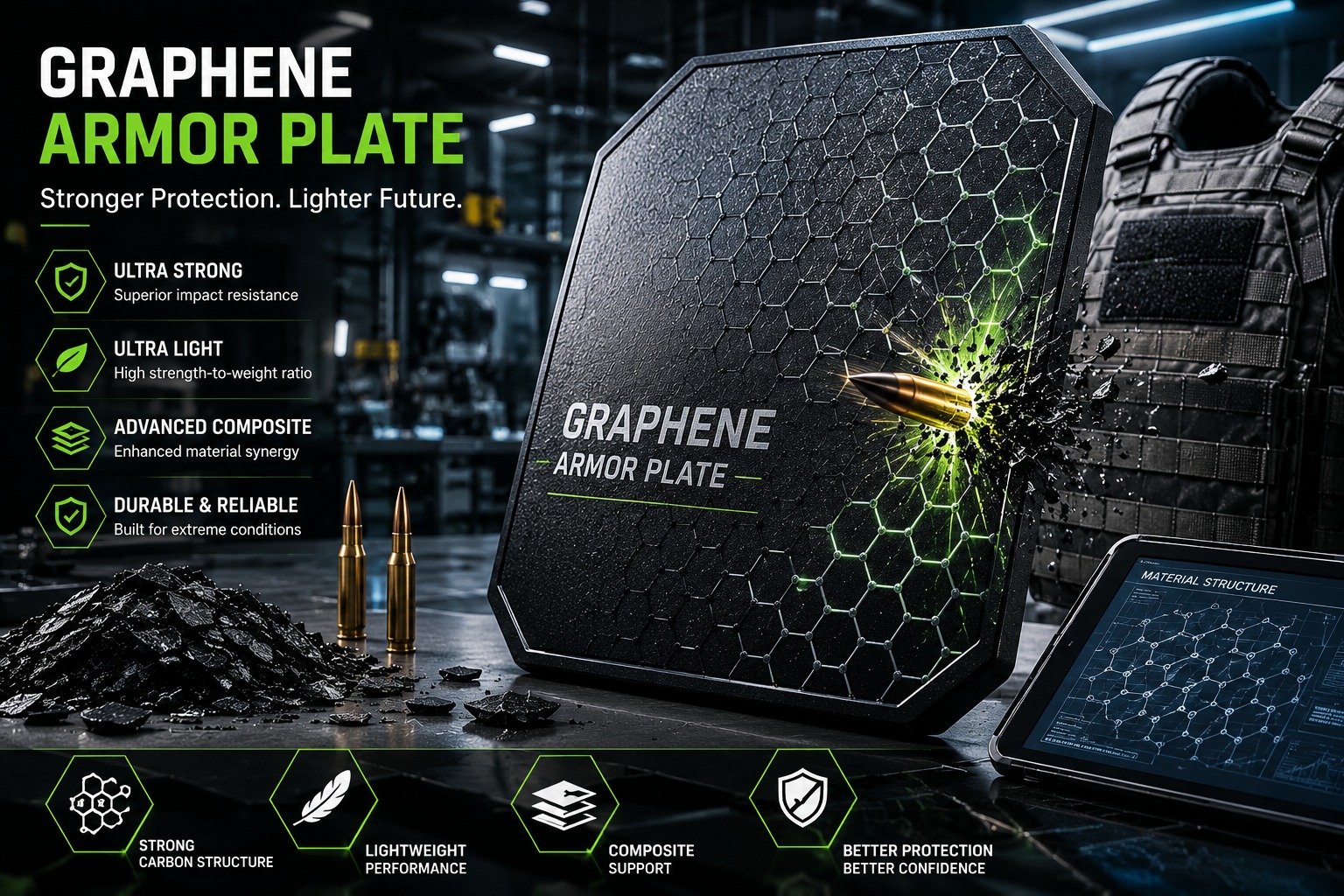 How Graphene Armor Plate Supports Stronger and Lighter Armor Design