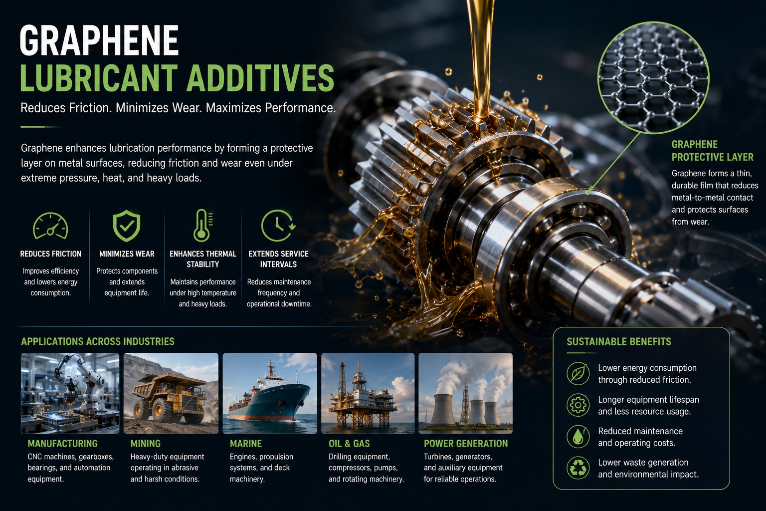 Graphene Lubricant Additive: Improving Industrial Lubrication Performance